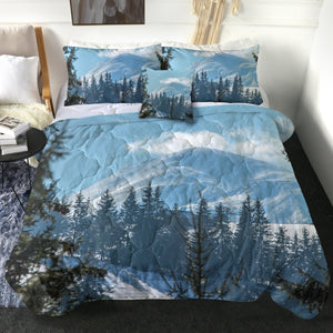4 Pieces Snow Landscape SWBD2252 Comforter Set