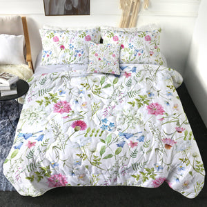 4 Pieces Floral Themed SWBD2323 Comforter Set