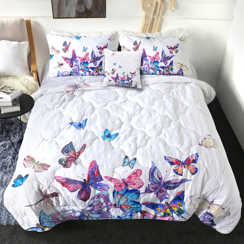 Image of 4 Pieces Ascending Butterflies SWBD2330 Comforter Set