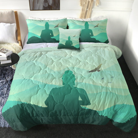 Image of 4 Pieces Zen Buddha SWBD2340 Comforter Set