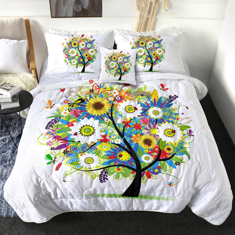Image of 4 Pieces Tree Of Life SWBD2466 Comforter Set