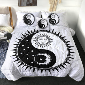 4 Pieces Yin Yang Sun & Moon SWBD2473 Comforter Set