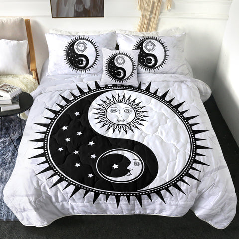 Image of 4 Pieces Yin Yang Sun & Moon SWBD2473 Comforter Set