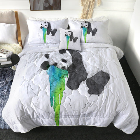 Image of 4 Pieces Save The Earth Panda SWBD2476 Comforter Set