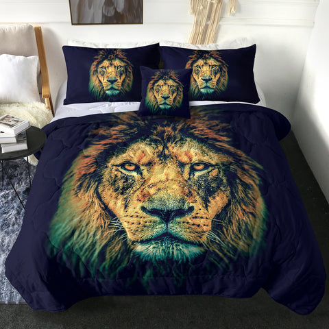 Image of 4 Pieces Lion SWBD2481 Comforter Set