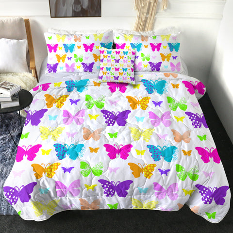 Image of 4 Pieces Butterflies SWBD2494 Comforter Set