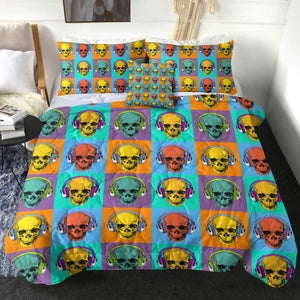 4 Pieces Skull Boxes SWBD2503 Comforter Set