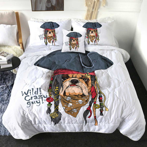 Image of 4 Pieces Pirate Pug SWBD2505 Comforter Set