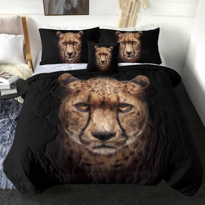 4 Pieces Leopard SWBD2506 Comforter Set