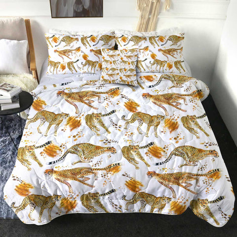 Image of 4 Pieces Cheetah SWBD2509 Comforter Set