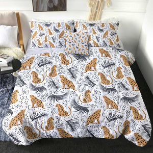 4 Pieces Leopards SWBD2512 Comforter Set