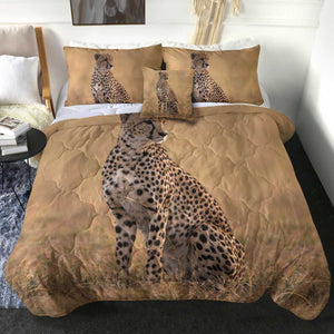 4 Pieces Cheetah SWBD2515 Comforter Set