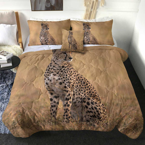 Image of 4 Pieces Cheetah SWBD2515 Comforter Set