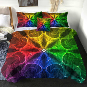 4 Pieces Rainbow Leaves SWBD2523 Comforter Set