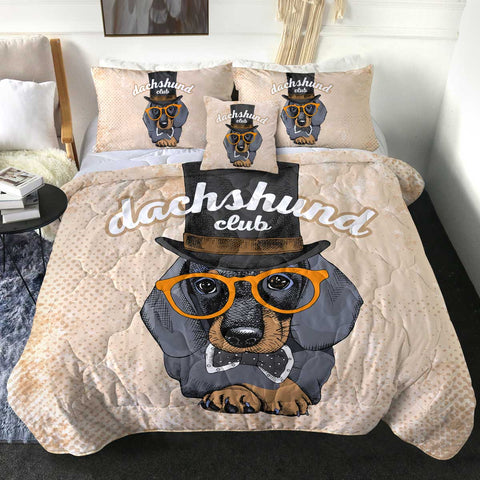 Image of 4 Pieces Dachshund Club SWBD2529 Comforter Set