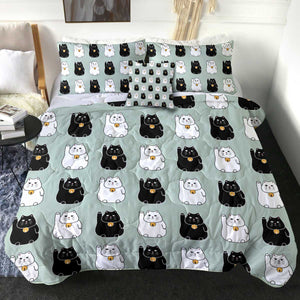 4 Pieces Manekineko SWBD2531 Comforter Set