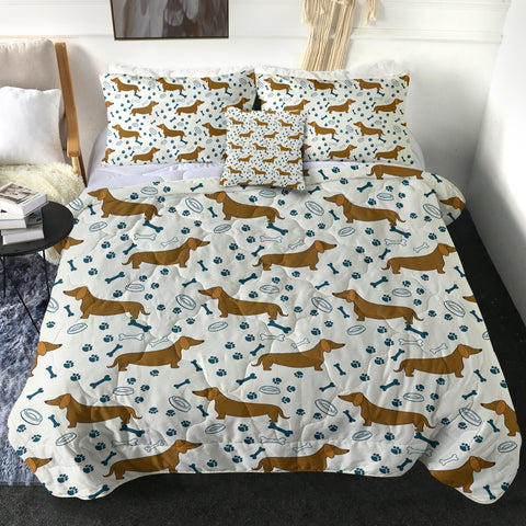 Image of 4 Pieces Dachshunds SWBD2686 Comforter Set
