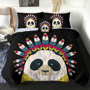 4 Pieces Tribal Panda SWBD2691 Comforter Set