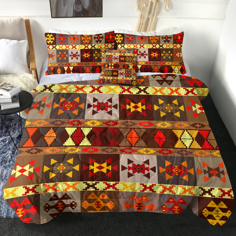 Image of 4 Pieces Geometric Patterns SWBD2776 Comforter Set