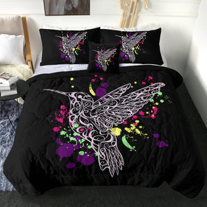 4 Pieces Hummingbird SWBD2782 Comforter Set
