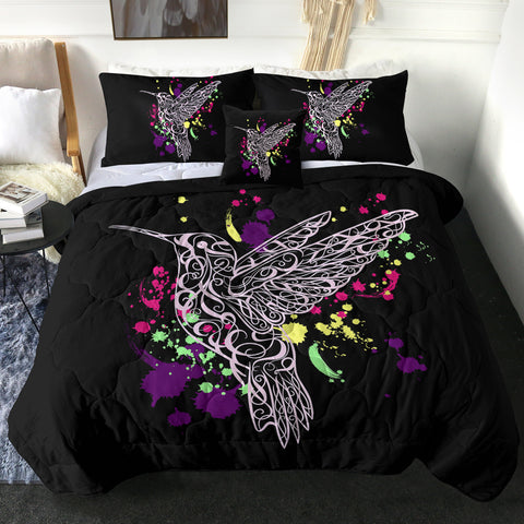 Image of 4 Pieces Hummingbird SWBD2782 Comforter Set