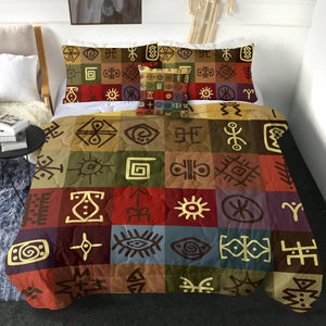 4 Pieces Symbols SWBD2787 Comforter Set