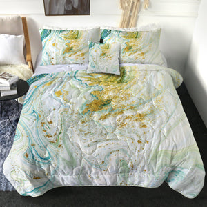 4 Pieces Glittered Water SWBD2792 Comforter Set