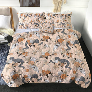 4 Pieces Antler Trophyhead SWBD2806 Comforter Set