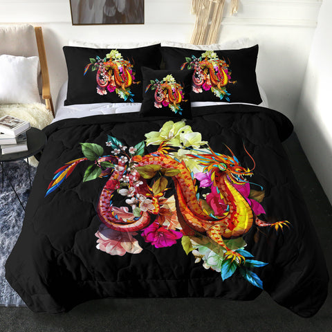 Image of 4 Pieces Dragon SWBD2807 Comforter Set
