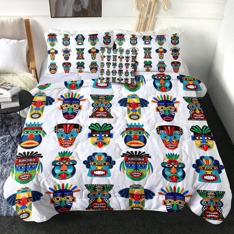 Image of 4 Pieces Tiki Collection SWBD2864 Comforter Set