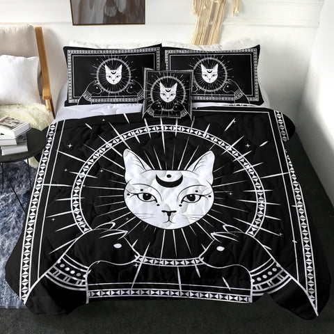 Image of 4 Pieces Cat Goddess SWBD2871 Comforter Set