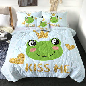 4 Pieces Kiss Me Frog SWBD2978 Comforter Set