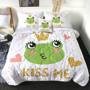 4 Pieces Kiss Me Frog SWBD2979 Comforter Set