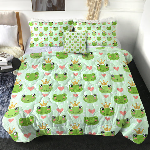 Image of 4 Pieces Frog Themed SWBD2980 Comforter Set