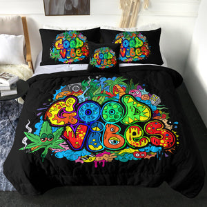 4 Pieces Good Vibes SWBD2995 Comforter Set