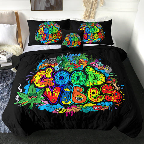 Image of 4 Pieces Good Vibes SWBD2995 Comforter Set