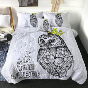 4 Pieces Queen Owl SWBD3004 Comforter Set