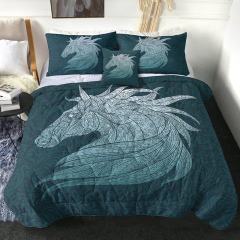 Image of 4 Pieces Unicorn SWBD3005 Comforter Set