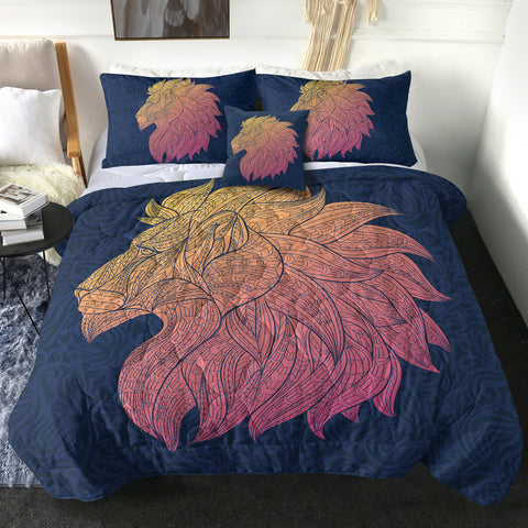 4 Pieces Lion SWBD3007 Comforter Set