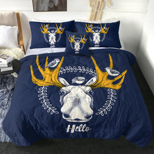 4 Pieces Hello Moose SWBD3014 Comforter Set