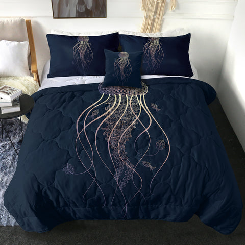 Image of 4 Pieces Jellyfish SWBD3018 Comforter Set