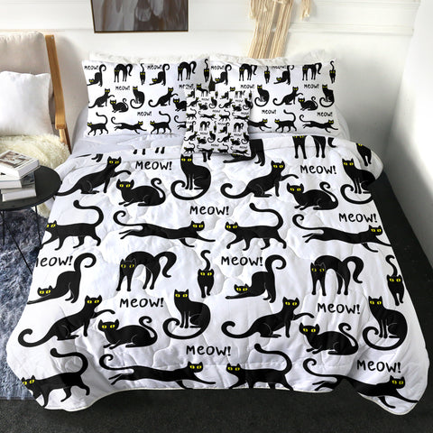 Image of 4 Pieces Meow SWBD3023 Comforter Set