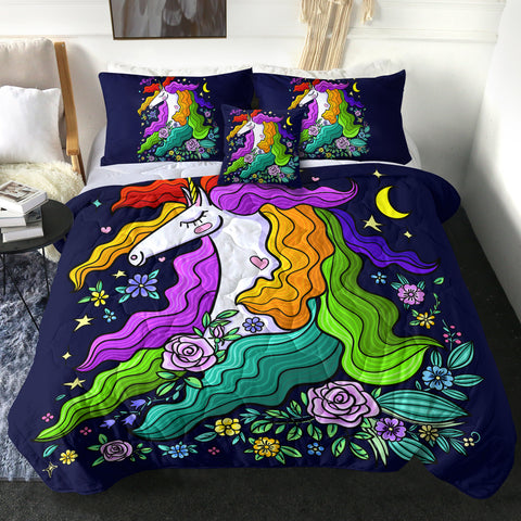 Image of 4 Pieces Unicorn SWBD3025 Comforter Set