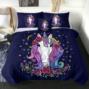 4 Pieces Magical Unicorn SWBD3026 Comforter Set