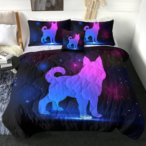 Image of Galaxy Wolf SWBD3308 Comforter Set
