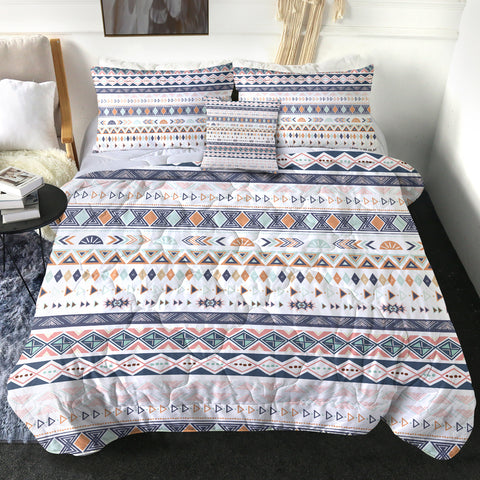 Image of White Bohemian Aztec SWBD3309 Comforter Set