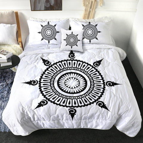 Image of B&W Simple Mandala SWBD3314 Comforter Set