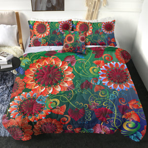 Hot Color Flowers SWBD3316 Comforter Set