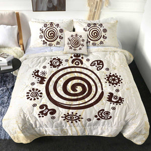 Ancient Egypt Hieroglyphic Around Spiral SWBD3331 Comforter Set