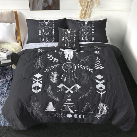 Image of B&W Bohemian Pattern SWBD3335 Comforter Set